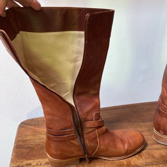 Lands' End Brown Heeled Boots Timeless Equestrian Style - Picture 11 of 15